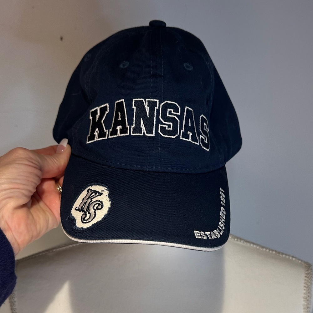 Kansas Navy Blue Baseball Cap